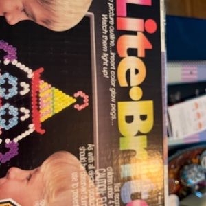 Vintage 1986 Milton Bradley Lite Brite Working Original Box WITH EXTRAS!